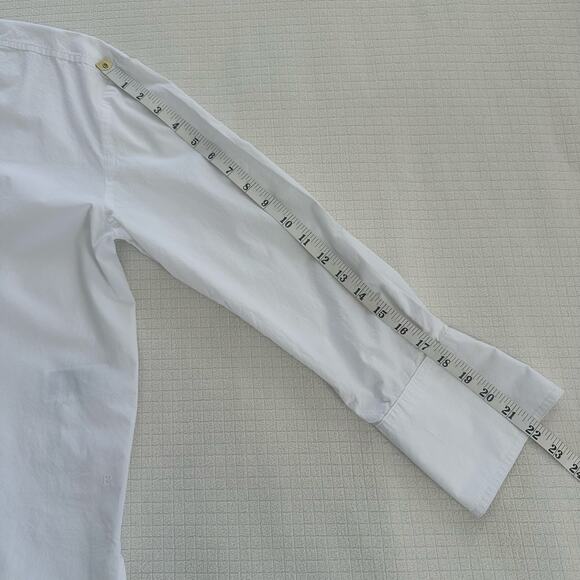 Banana Republic Monogram Women's White Business Button Up 100% Cotton Size S - Picture 7 of 12